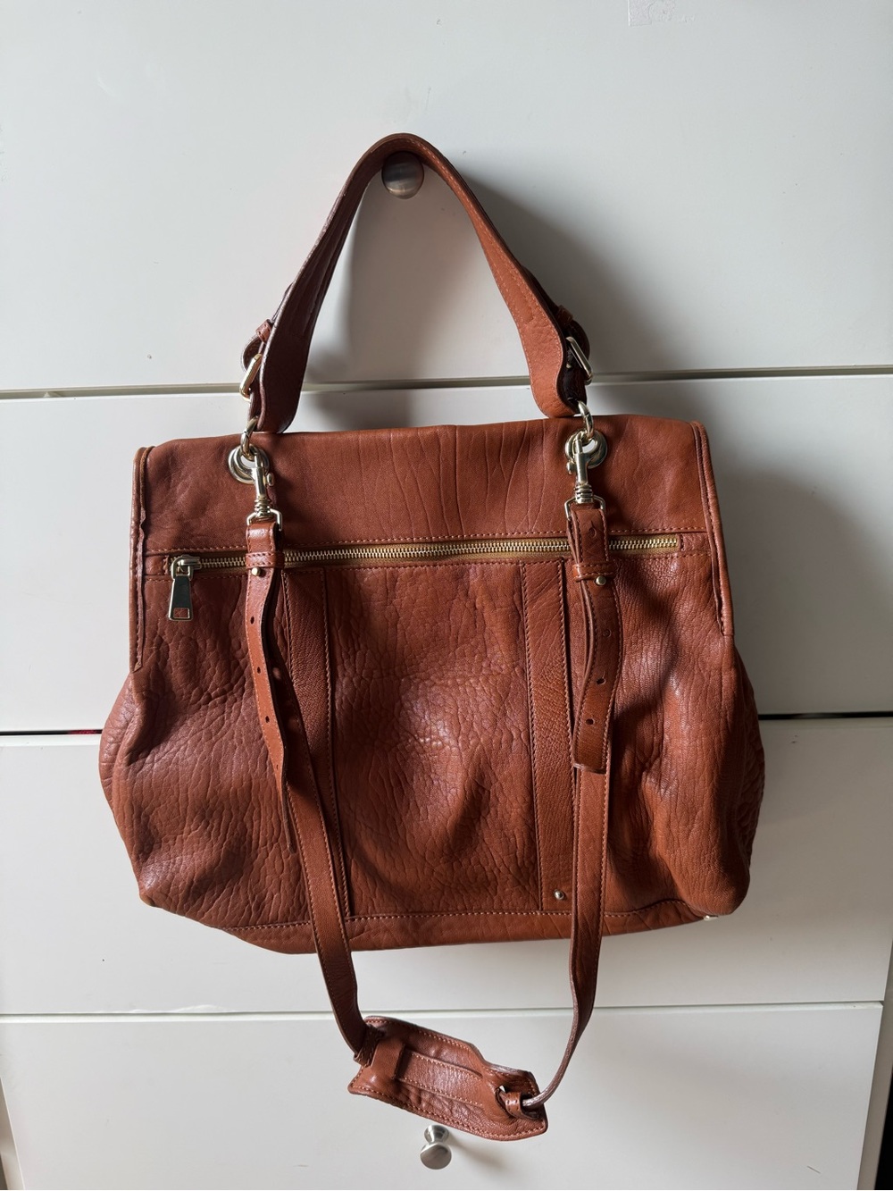Classic Brown Leather Tote Bag